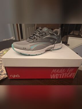 Ryka Gray and Teal Women's Athletic Walking Shoe
